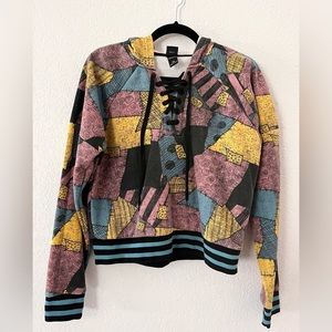 Nightmare Before Christmas Cropped Hoodie, Women’s Small, Disney Hoodie